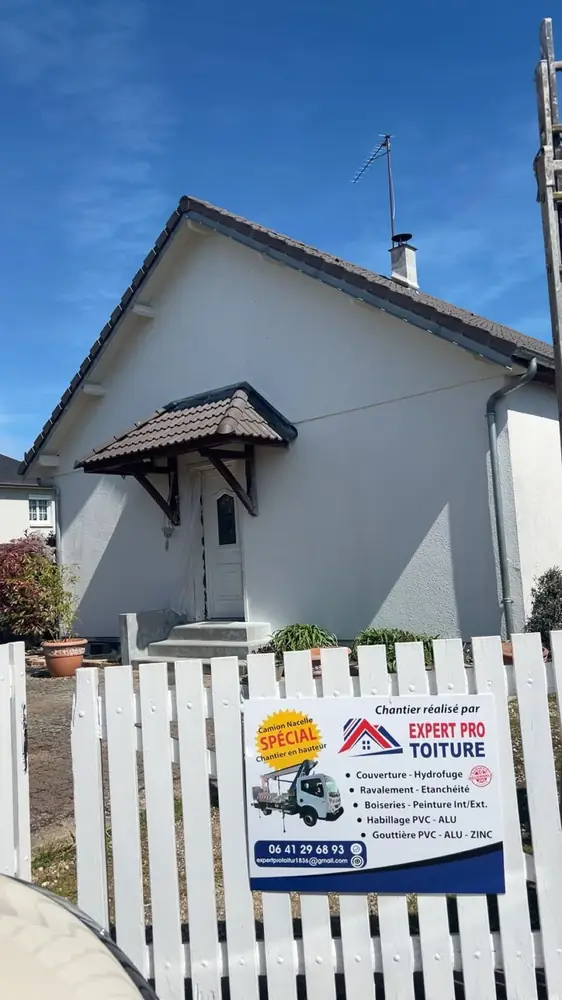 Ravalement de façade et hydrofuge terminés - chantier réalisé par Expert Pro Toiture